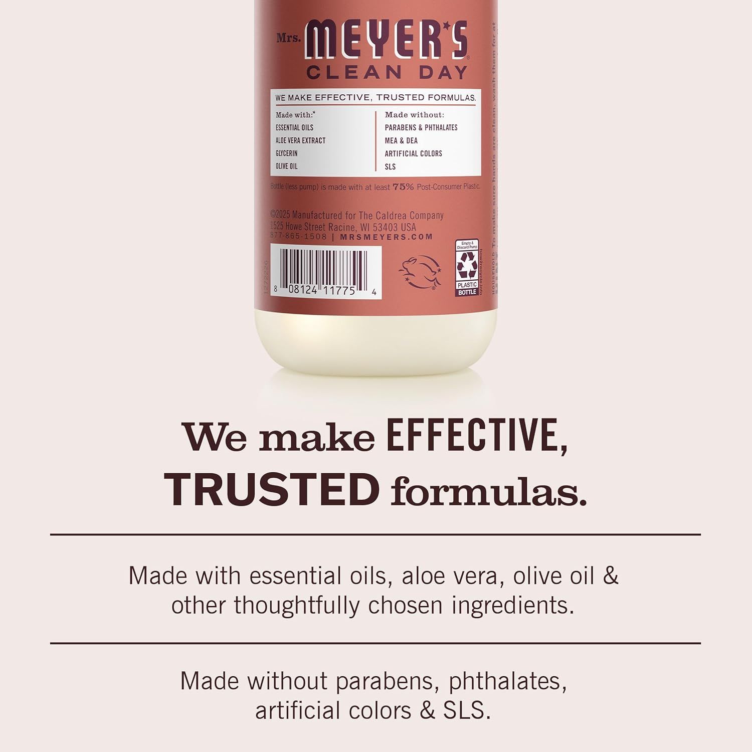 Communicates the brand's commitment to effective, trusted formulas made with natural ingredients and free from harmful chemicals, building trust and…