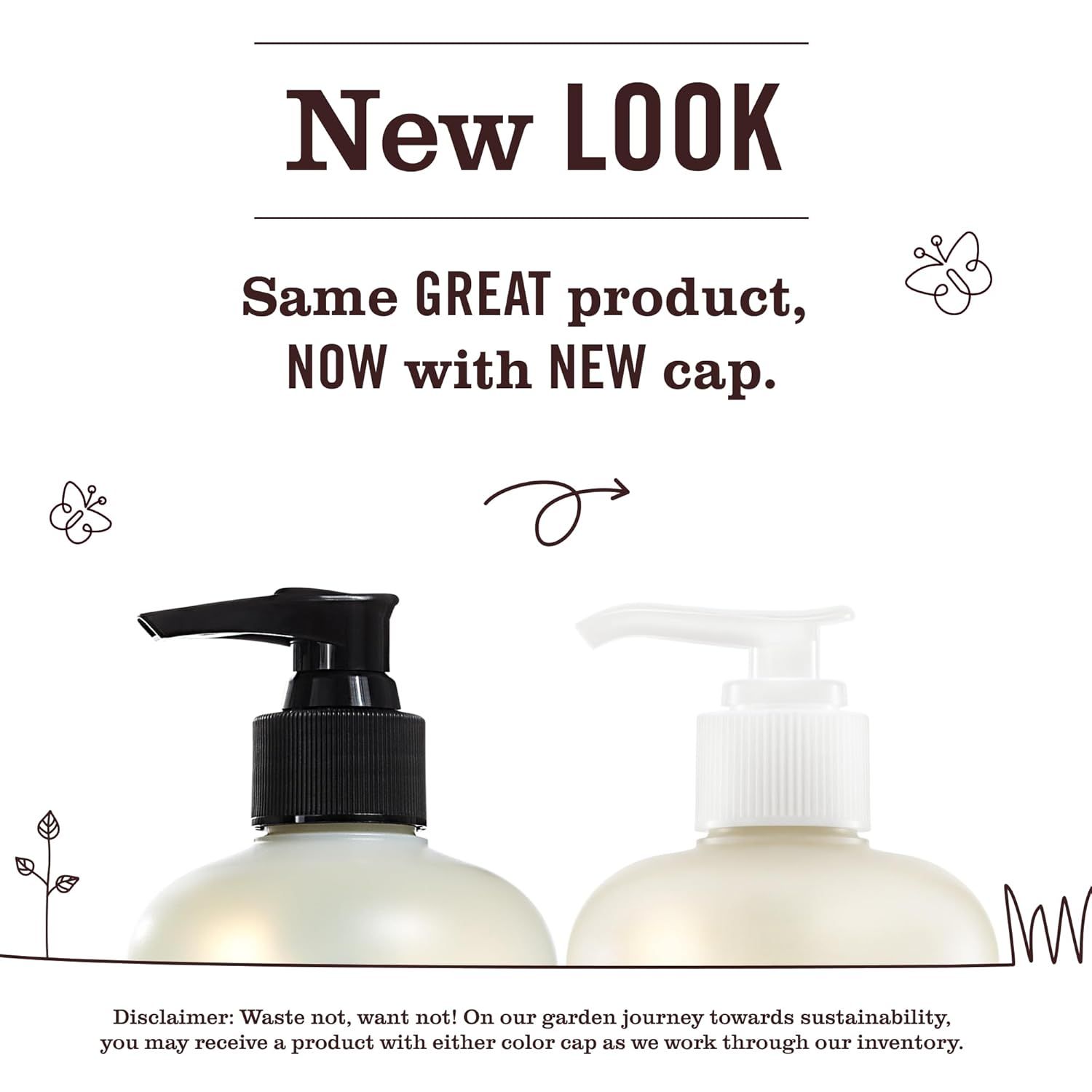 Communicates a packaging change to customers, reassuring them that the product formula remains the same while explaining the new cap design. Also highlights…