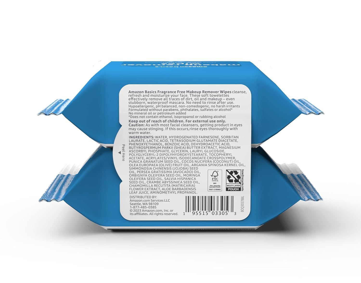 Shows the back of the product packaging with detailed product information, ingredients, certifications, and usage instructions for shoppers who want to read…