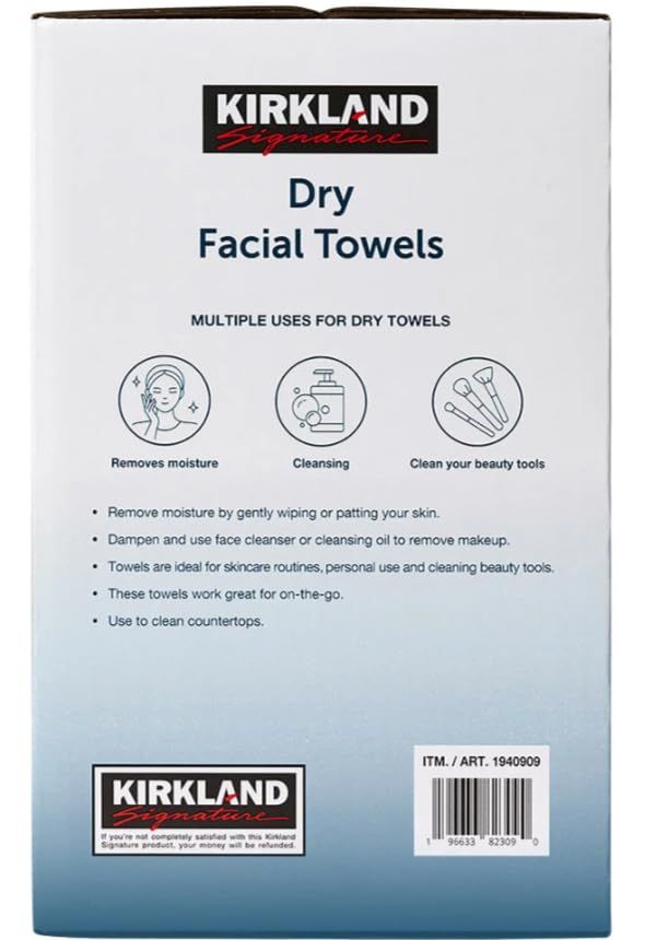 Demonstrates the versatility of the dry facial towels by showing multiple use cases including skincare, makeup removal, and cleaning beauty tools to help shoppers understand the product's broad…