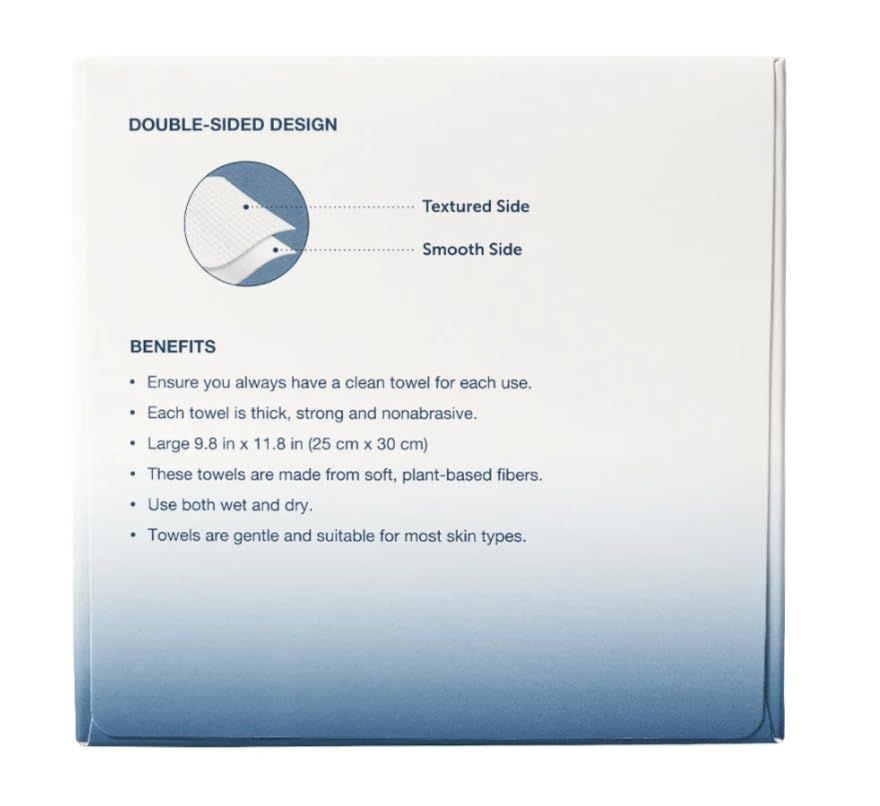 Explains the physical structure of the towel by highlighting its two distinct sides (textured and smooth) to help shoppers understand the product's…