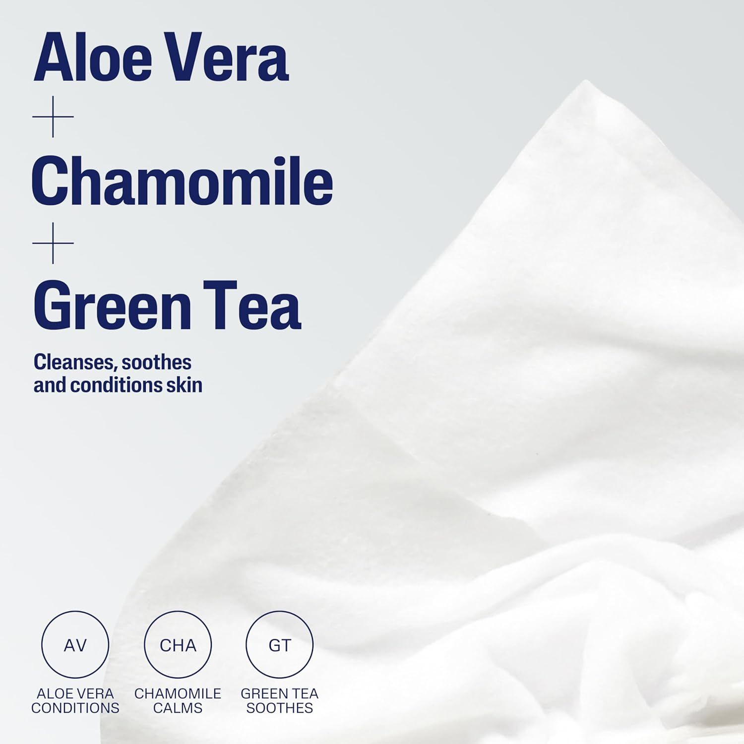 Highlights three key natural ingredients and their combined benefits—cleansing, soothing, and conditioning—to reassure shoppers of the product's gentle,…