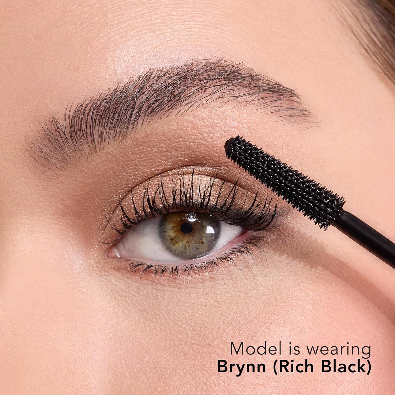 Demonstrates the mascara product in use to show shoppers the application method and the volumizing, lengthening effect it creates on lashes.
