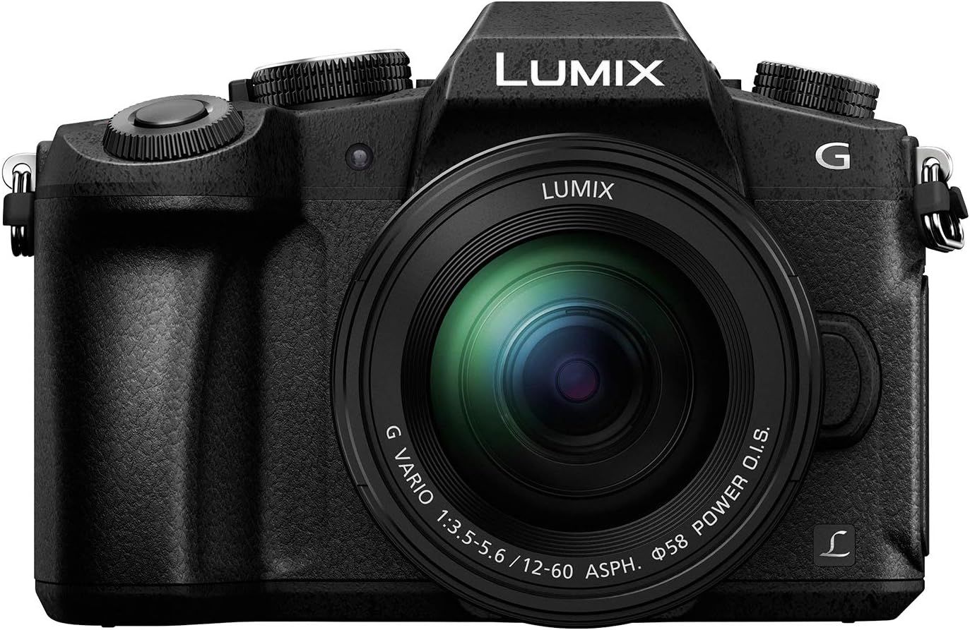 Provides a clean, catalog-style product image showing the Lumix G camera with lens in full detail against a white background for clear product visualization.