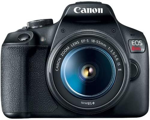 Provides a clear, unobstructed view of the Canon EOS Rebel T7 camera to show the product's appearance and design without distractions.