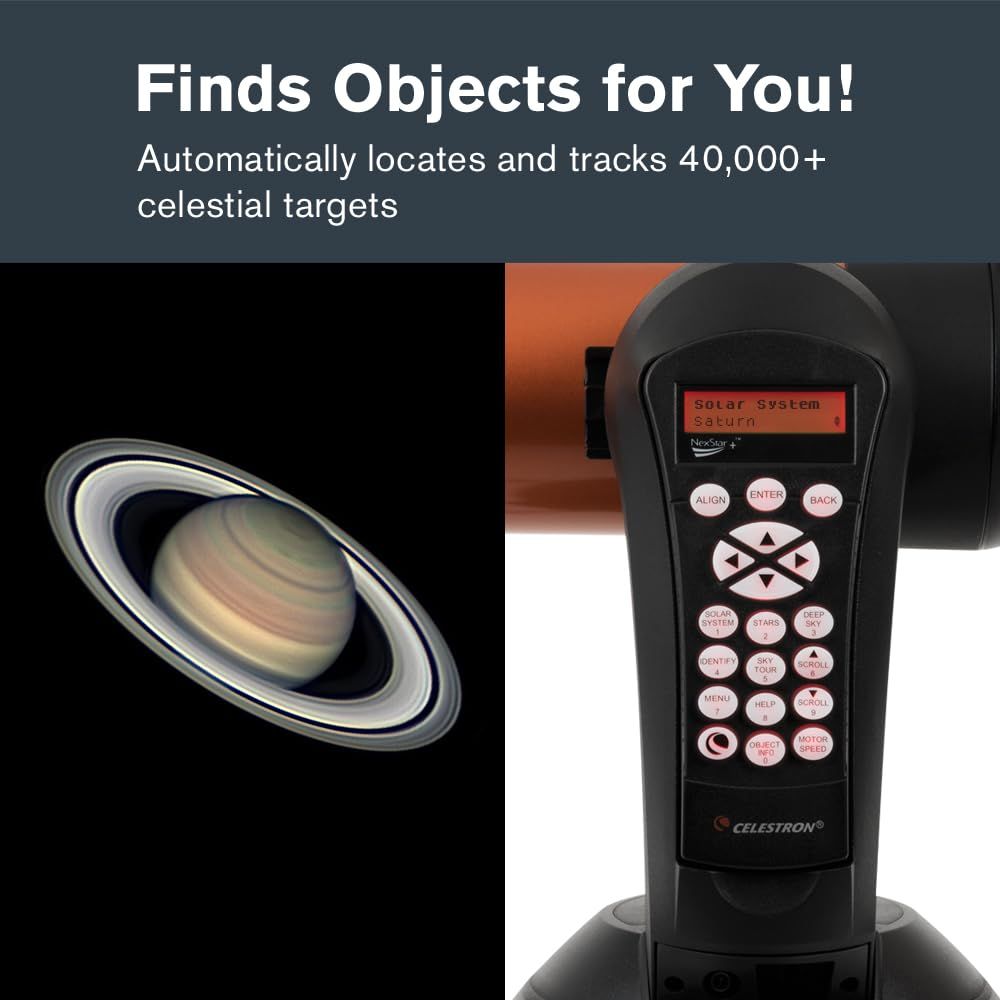 Communicates the impressive database capacity of the telescope system, reassuring shoppers that the product can automatically locate and track a vast number…