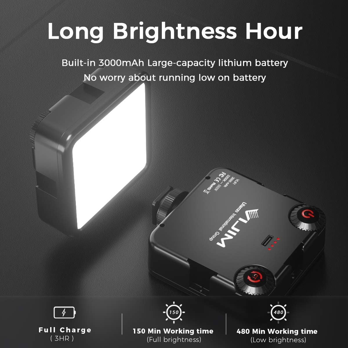 Communicates the product's battery performance metrics to reassure shoppers about long usage time and quick charging capability. Highlights the primary…