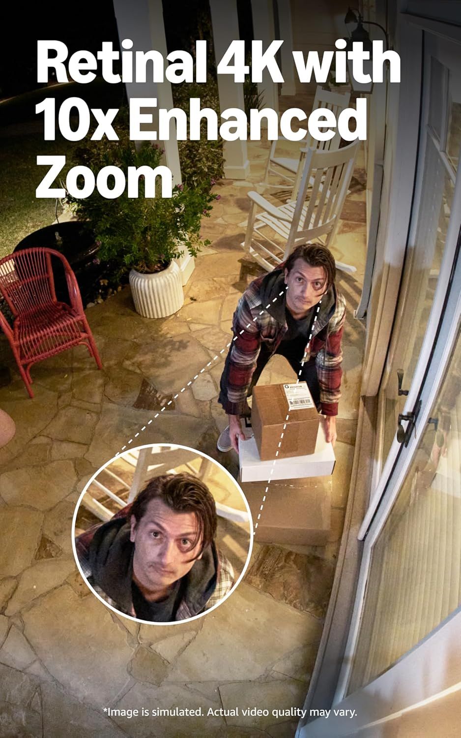 Highlights the camera's high-resolution 4K video quality and powerful 10x zoom capability to reassure shoppers of superior image clarity and detail capture. Demonstrates the practical benefit of the…