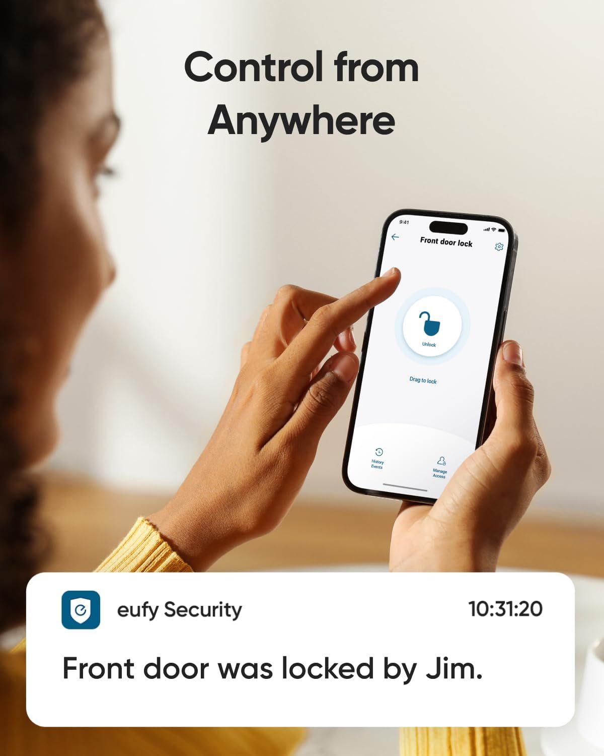 Demonstrates how users can remotely control and lock their front door from anywhere using the mobile app, providing convenience and peace of mind. Highlights…