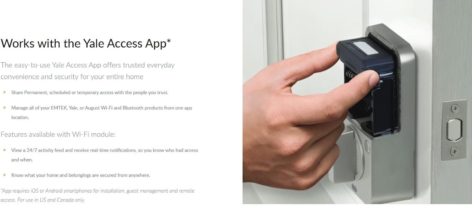 Demonstrates how to install or set up the smart lock device on a door, reassuring shoppers that the product is easy to install and use. Highlights the…