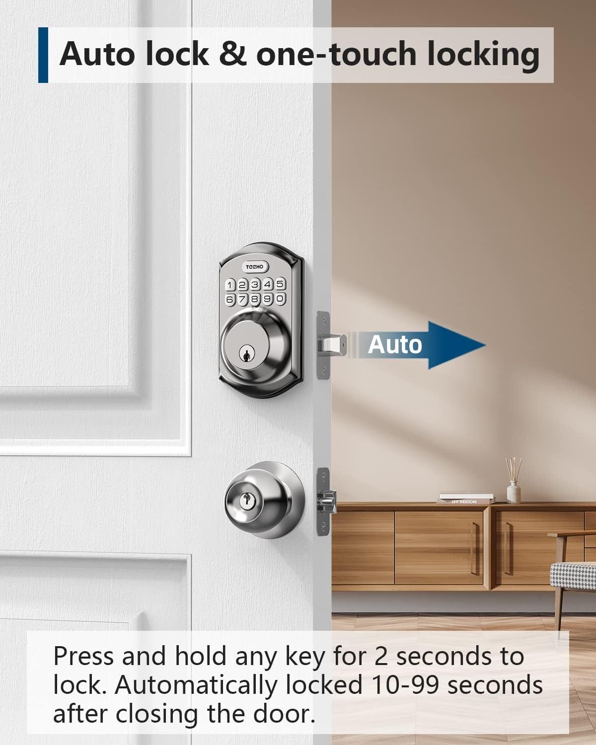 Explains how the auto-lock and one-touch locking features work, reassuring shoppers that the door lock is convenient and automatically secures after closing.…