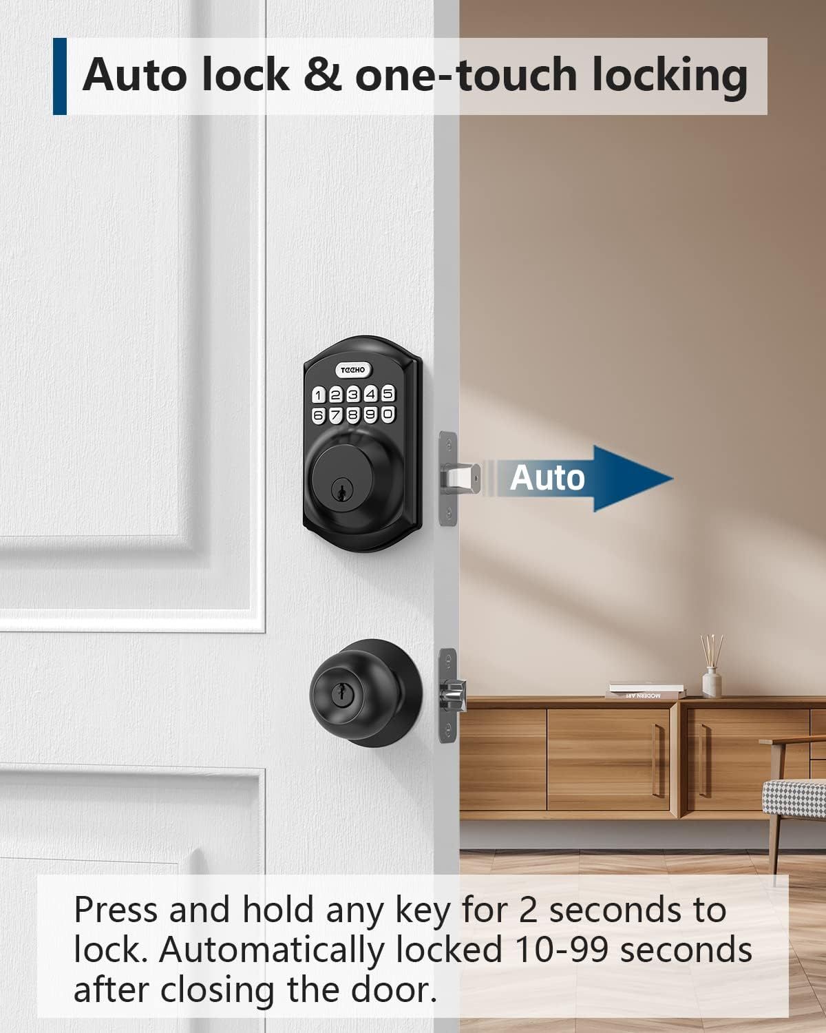 Explains how the auto-lock and one-touch locking features work, reassuring shoppers that the door lock is convenient and secure with minimal effort.…