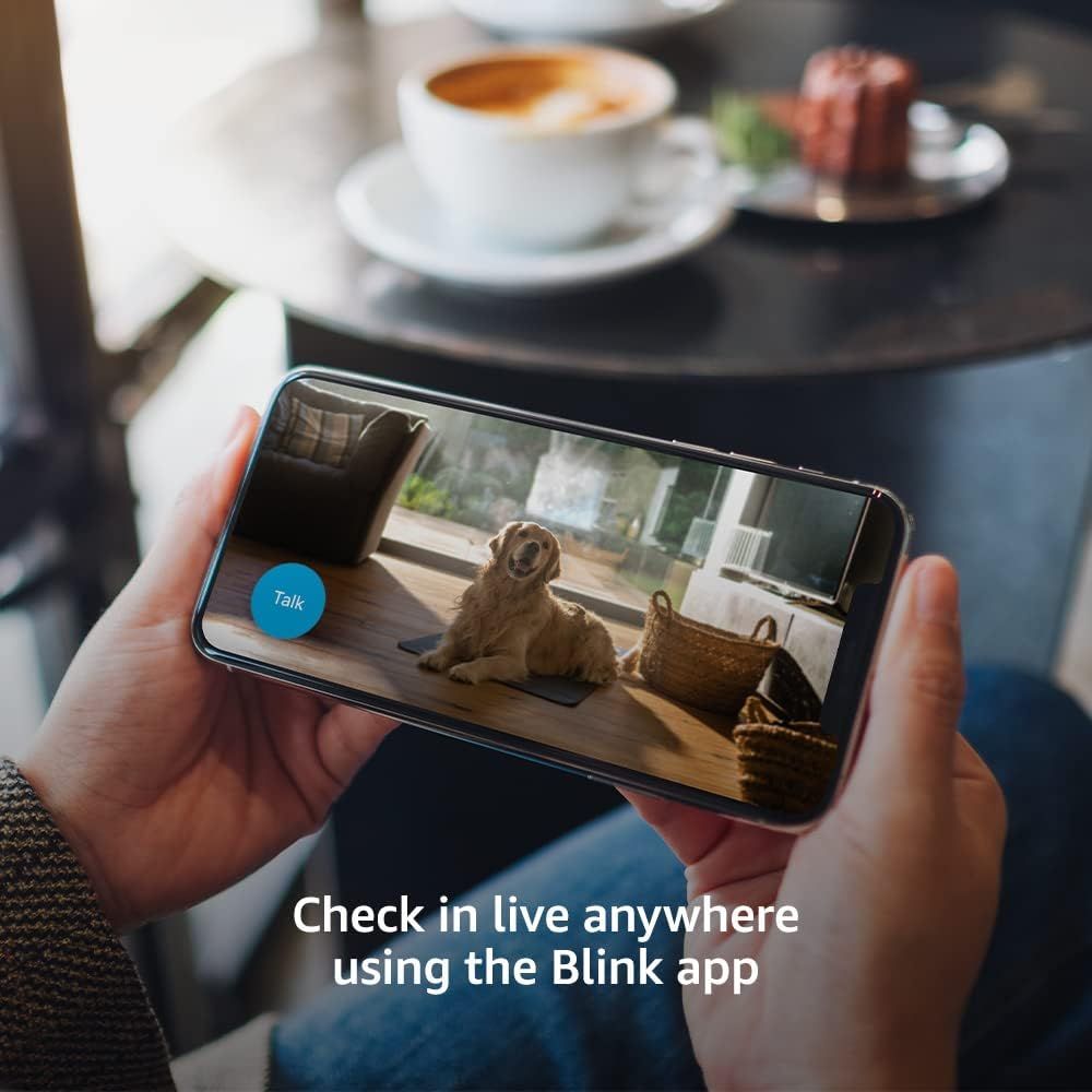 Demonstrates the product's ability to provide live video streaming from anywhere via the mobile app, reassuring shoppers they can monitor their home remotely.