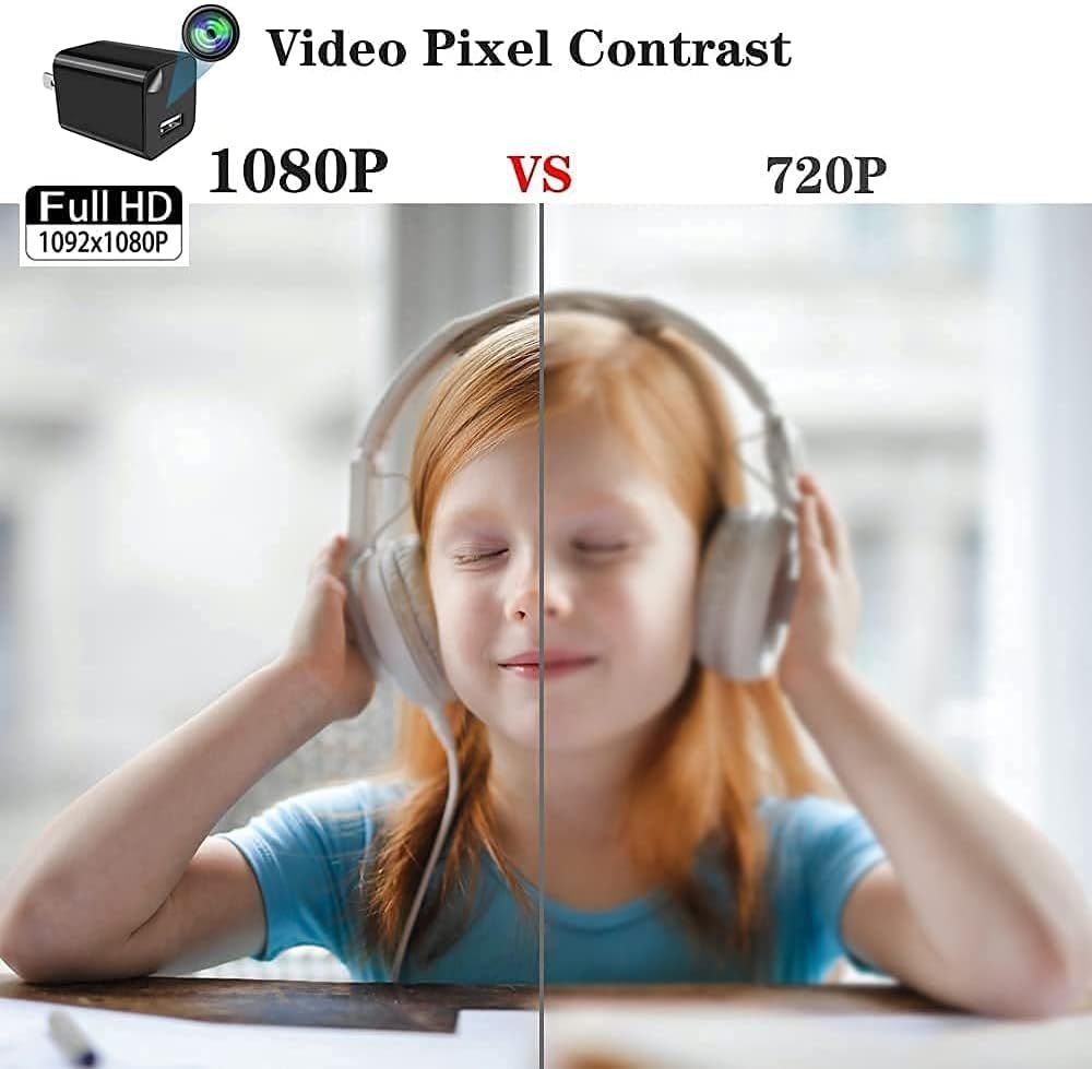 Demonstrates the superior video quality and pixel clarity of the 1080P Full HD resolution compared to 720P, showing shoppers the visual difference in recording quality. Highlights the specific video…