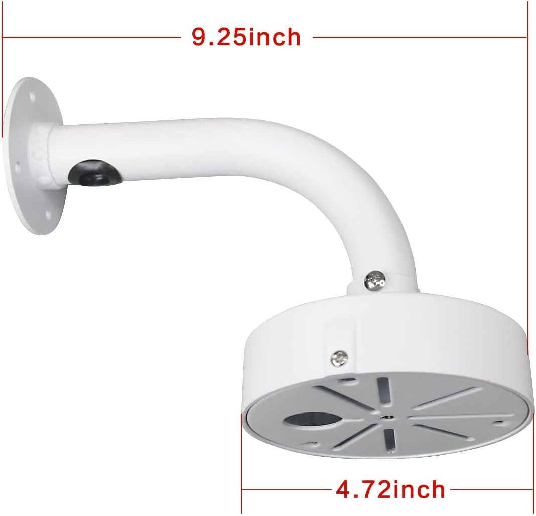 Communicates the exact physical dimensions of the camera mounting bracket to help shoppers understand the size and ensure compatibility with their installation space.