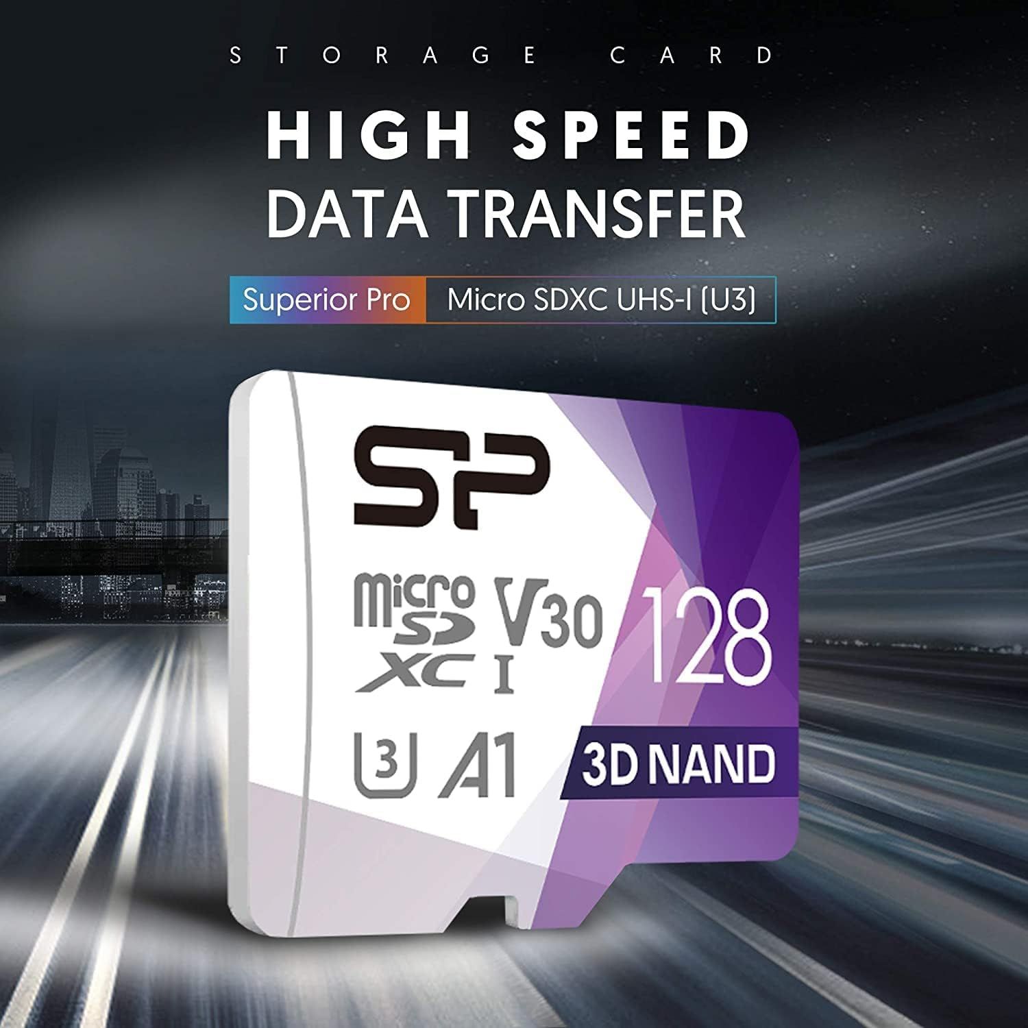 Communicates the primary benefit of fast data transfer speed to reassure shoppers that this storage card delivers superior performance for their devices.