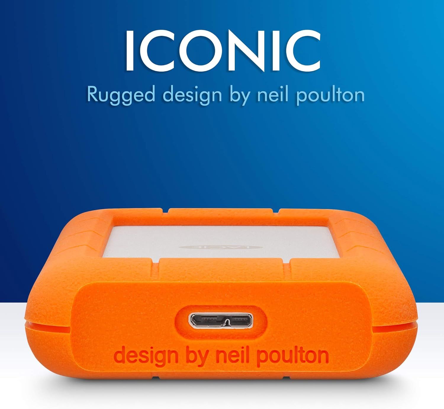 Communicates the brand's collaboration with designer Neil Poulton and positions the product as an iconic, premium design piece to build brand prestige and emotional connection.