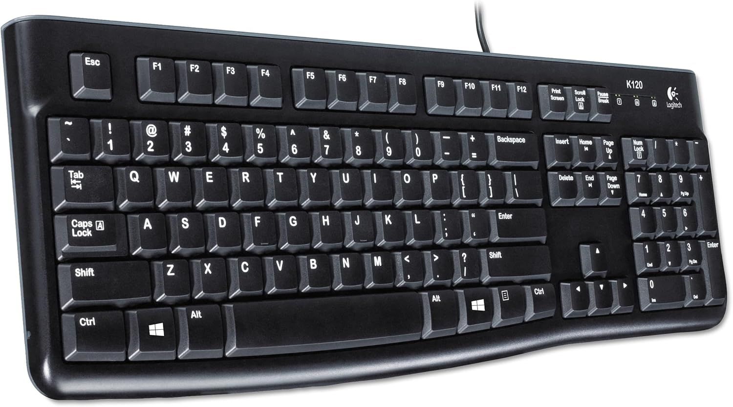 Provides a clean, catalog-style view of the complete keyboard product on a white background, allowing shoppers to see the full design, layout, and branding without distractions.