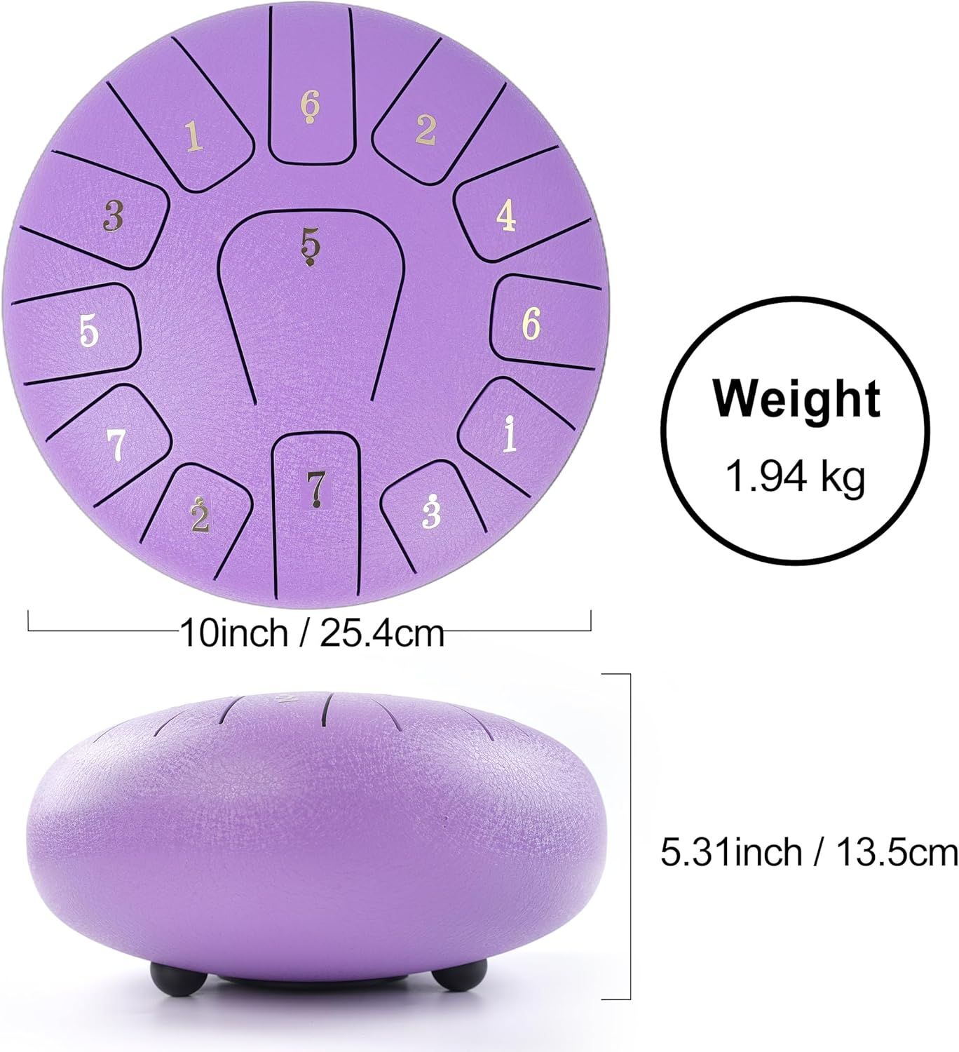 Communicates the exact physical size and weight of the product to help shoppers understand its portability and space requirements.