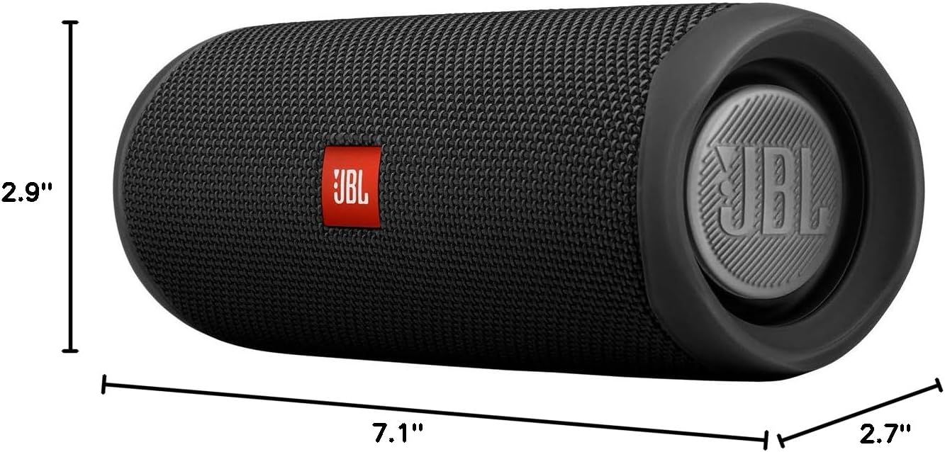 Communicates the exact physical size of the speaker (7.1" x 2.9" x 2.7") to help shoppers understand how compact and portable it is.