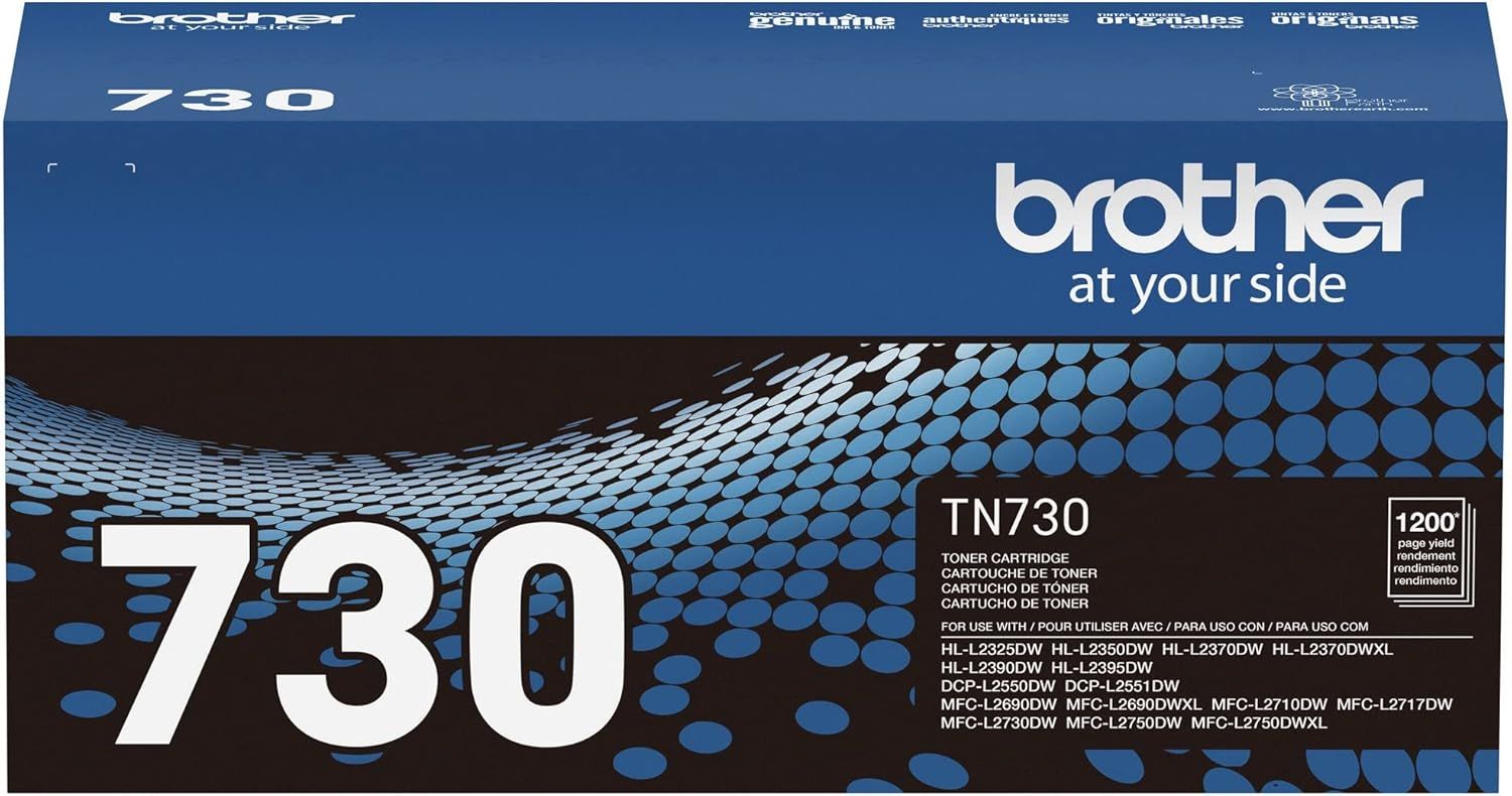 Shows the shopper which Brother printer models this TN730 toner cartridge is compatible with, helping them confirm it will work with their specific device.