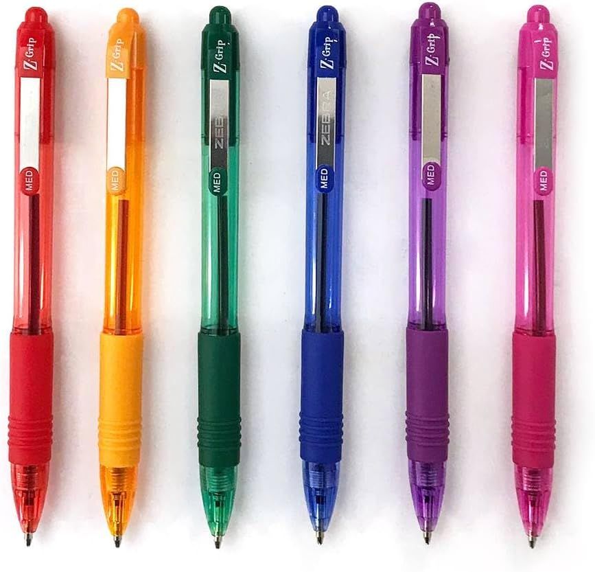 Showcases the brand's product lineup by displaying six color variants of the same pen model, helping shoppers understand the available color options and…