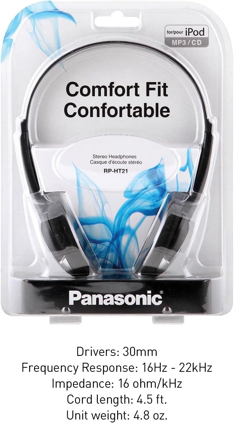 Communicates multiple product benefits and technical specifications in a segmented layout to help shoppers understand the headphones' comfort, compatibility, and performance characteristics.