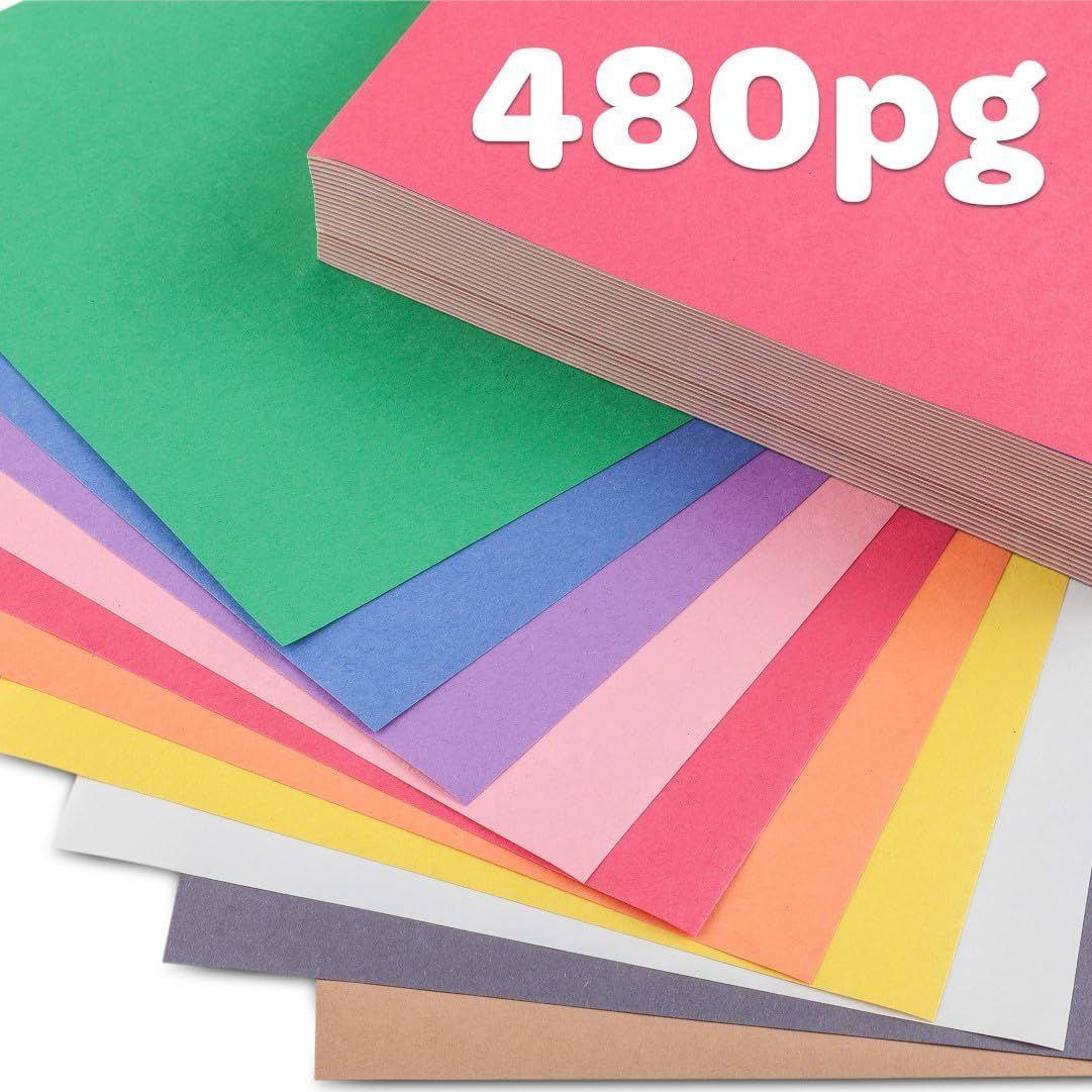 Communicates the total quantity of paper sheets included in the product to help shoppers understand the value and volume they are purchasing. Shows the variety of colored paper sheets included in…