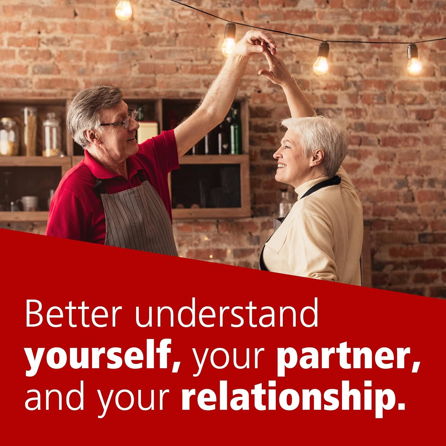Communicates that the product helps users better understand themselves, their partner, and their relationship, appealing to couples seeking personal growth and connection.