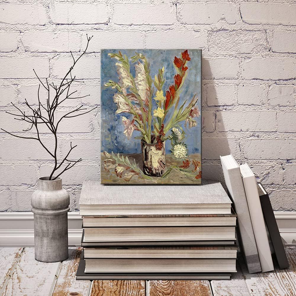 Showcases the product (canvas art) in a real-world home setting to help shoppers visualize how it would look in their own space.
