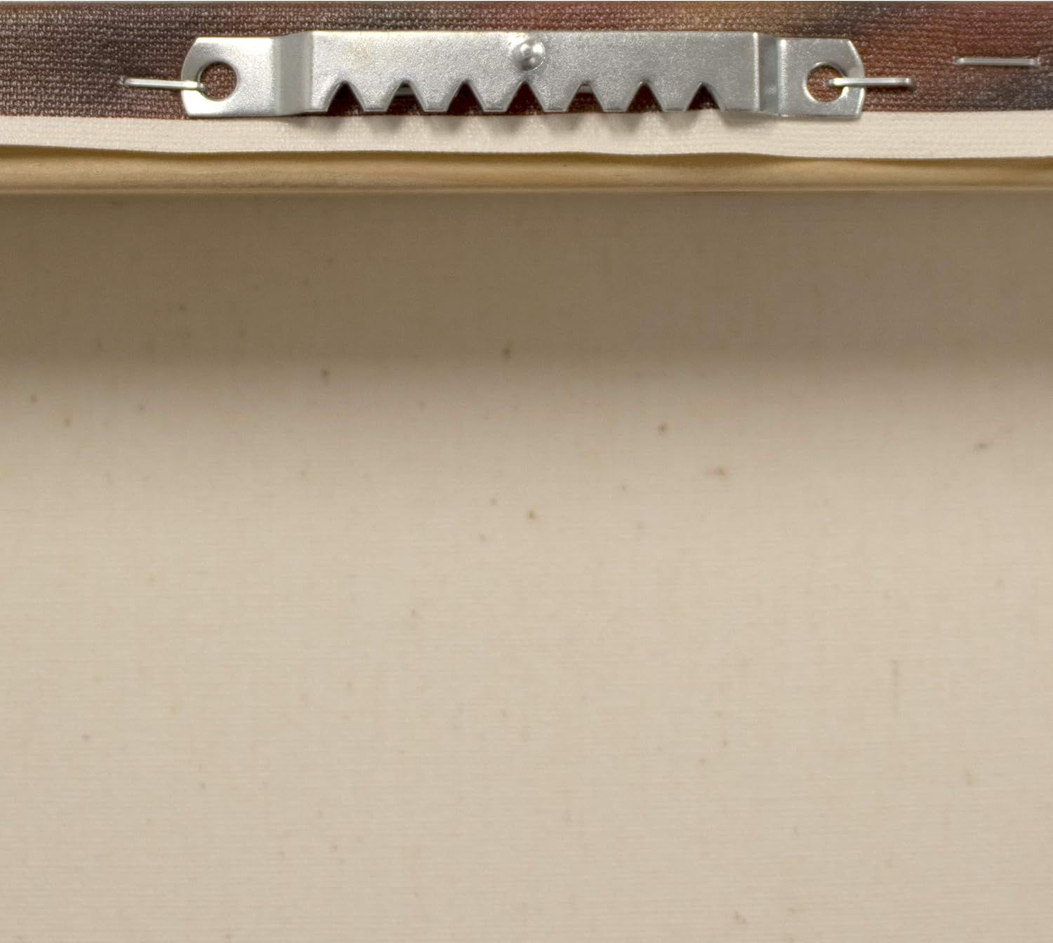 Demonstrates the built-in hanging mechanism on the back of the frame, reassuring shoppers that the product is ready to hang without additional hardware.