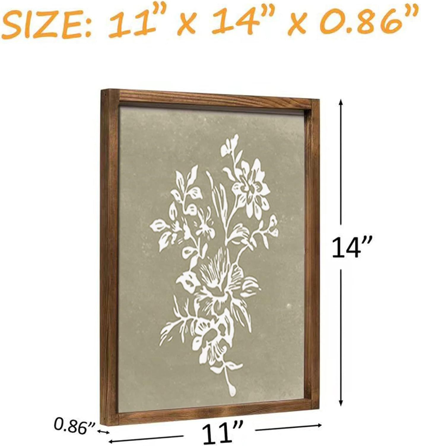 Communicates the exact physical dimensions of the framed wall art to help shoppers understand the size and ensure it fits their space.