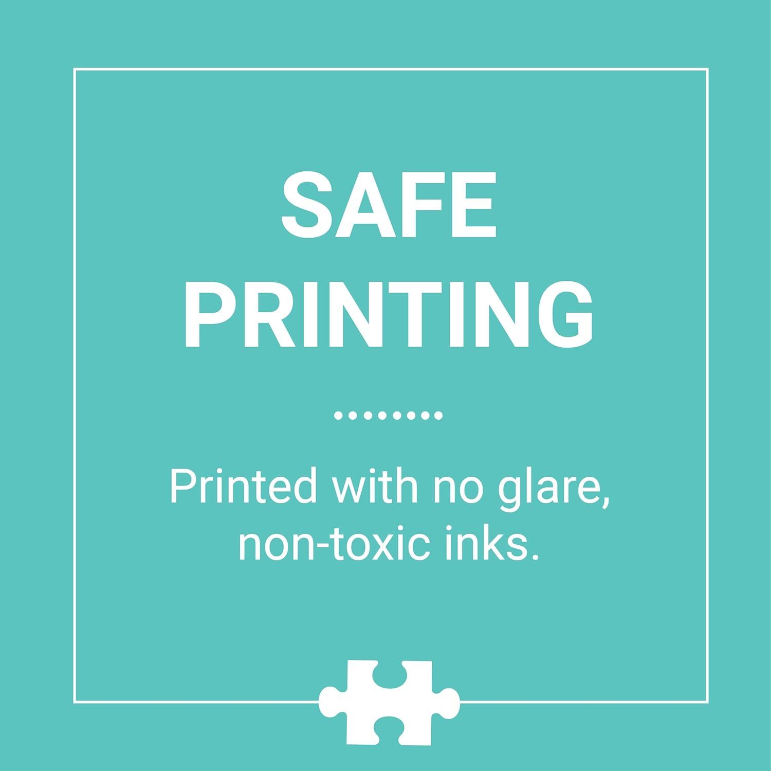 Reassures parents and safety-conscious shoppers that the product is printed with safe, non-toxic inks that are child-friendly and free from harmful chemicals. Communicates one core safety benefit in…