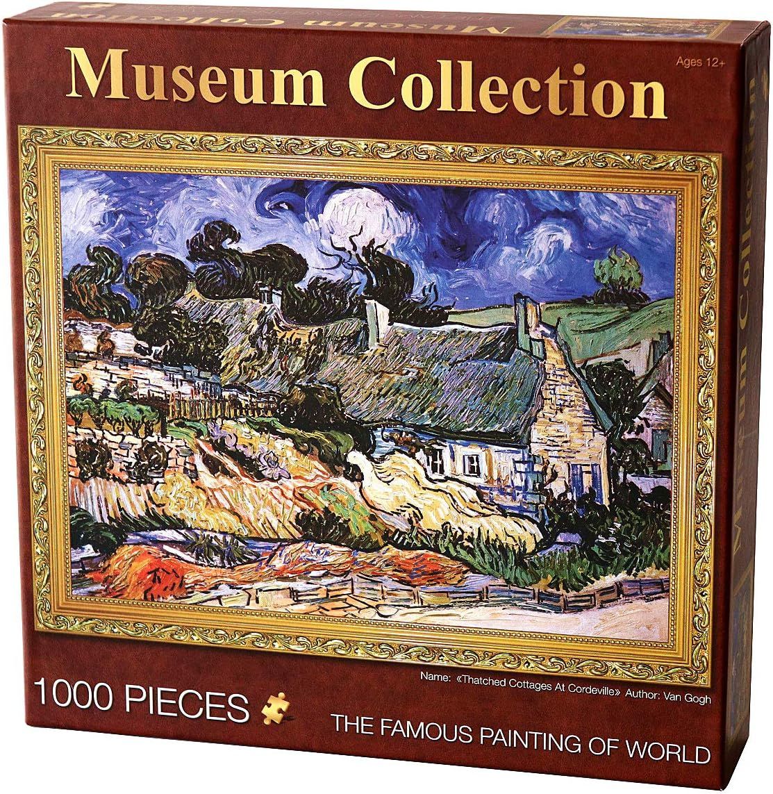 Displays the product packaging clearly to show shoppers exactly what they will receive, including the box design featuring a Van Gogh painting and product details like piece count.