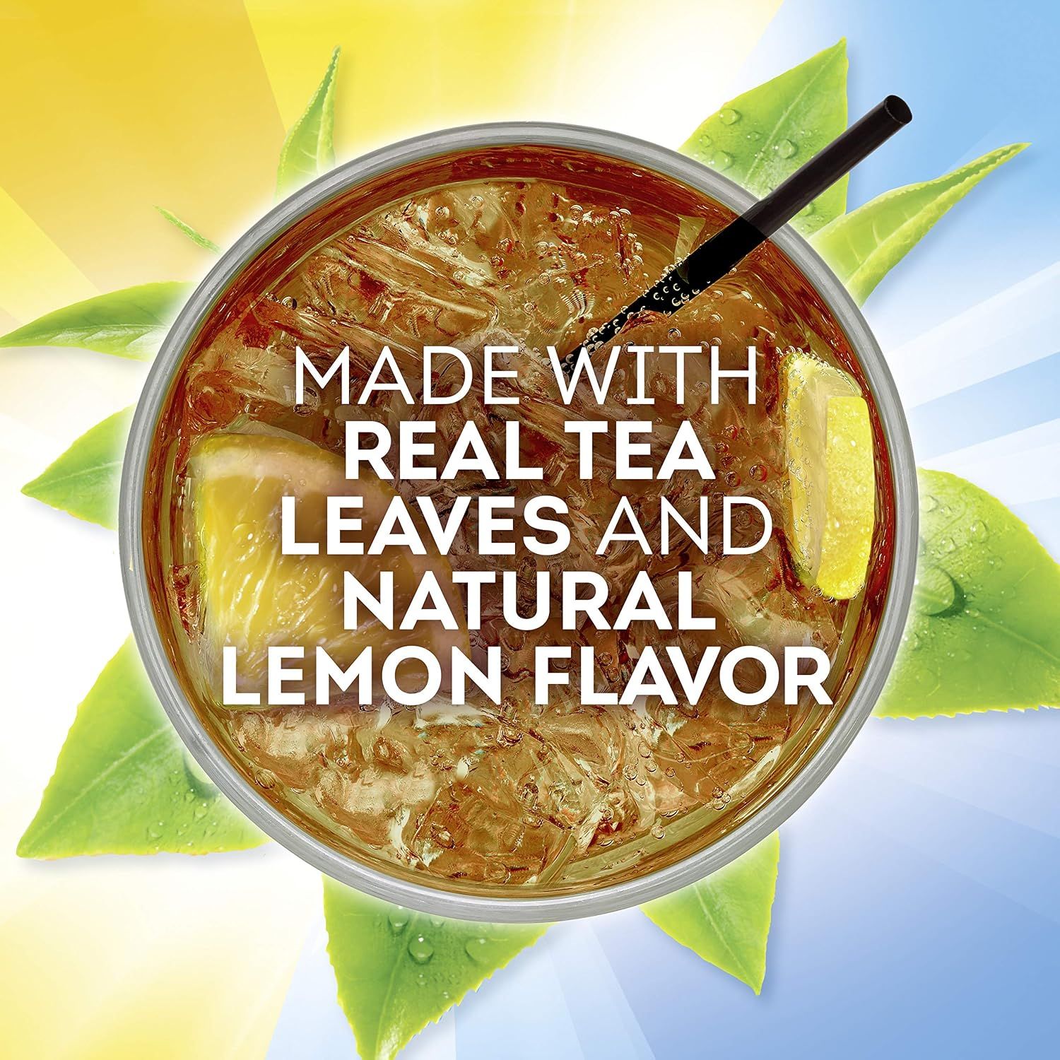 Communicates the product's natural ingredients and authentic tea composition to reassure shoppers about quality and real ingredients.