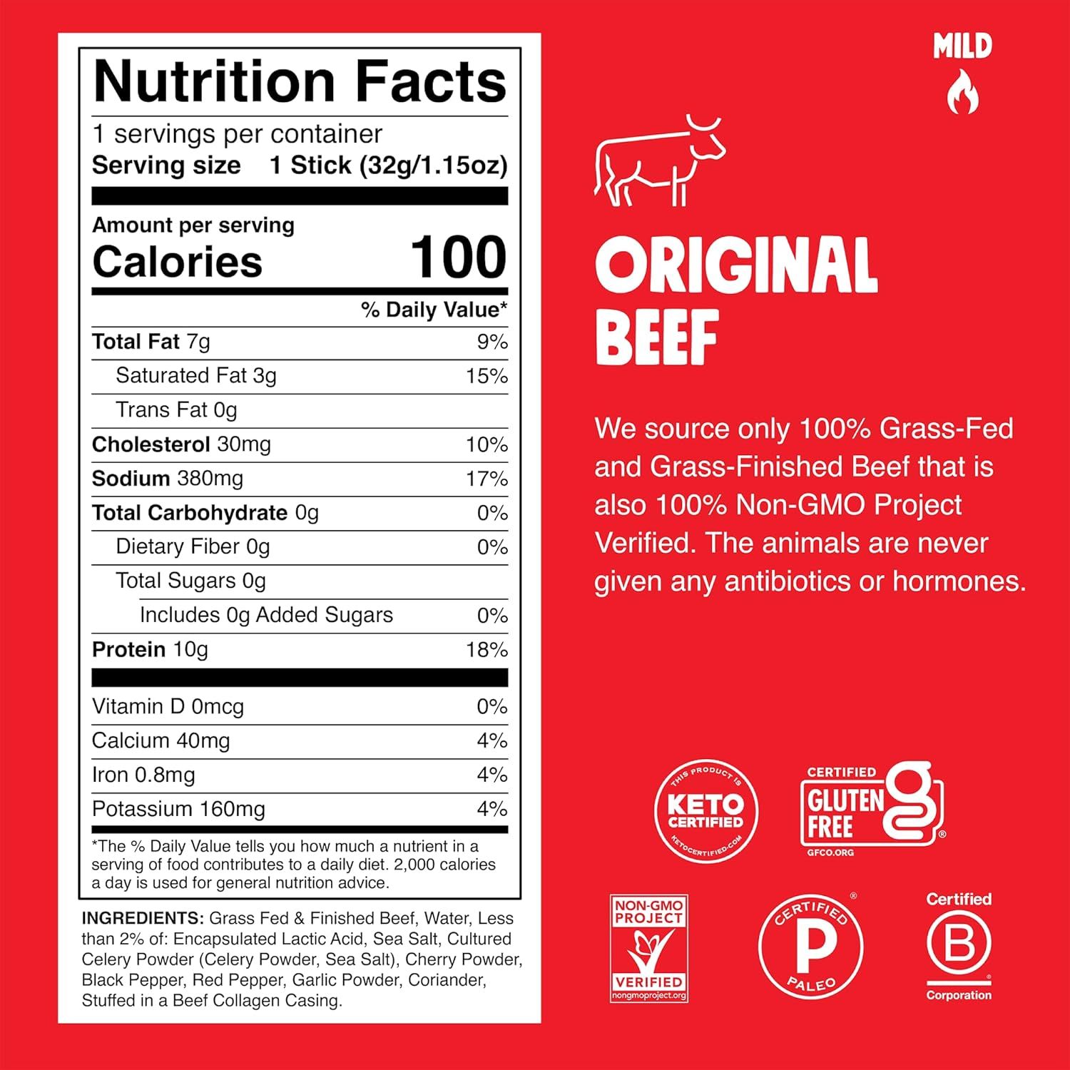 Communicates multiple product benefits and certifications to reassure shoppers about quality, sourcing, and dietary compatibility across several distinct claims.