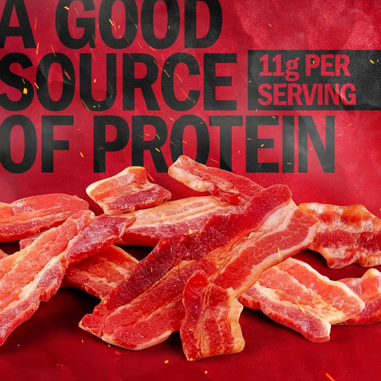 Communicates the product's nutritional value by highlighting the protein content per serving, reassuring health-conscious shoppers that this is a good source of protein.