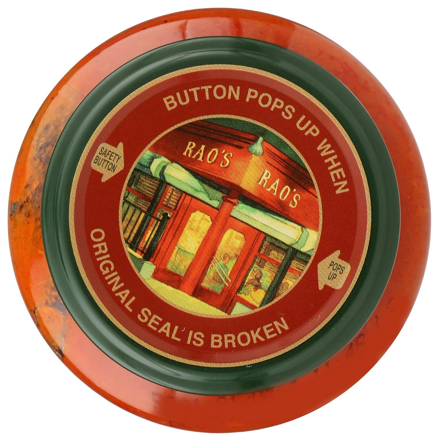 Shows the product packaging from a top-down view to give shoppers a clear understanding of what the sealed container looks like, including the safety button…