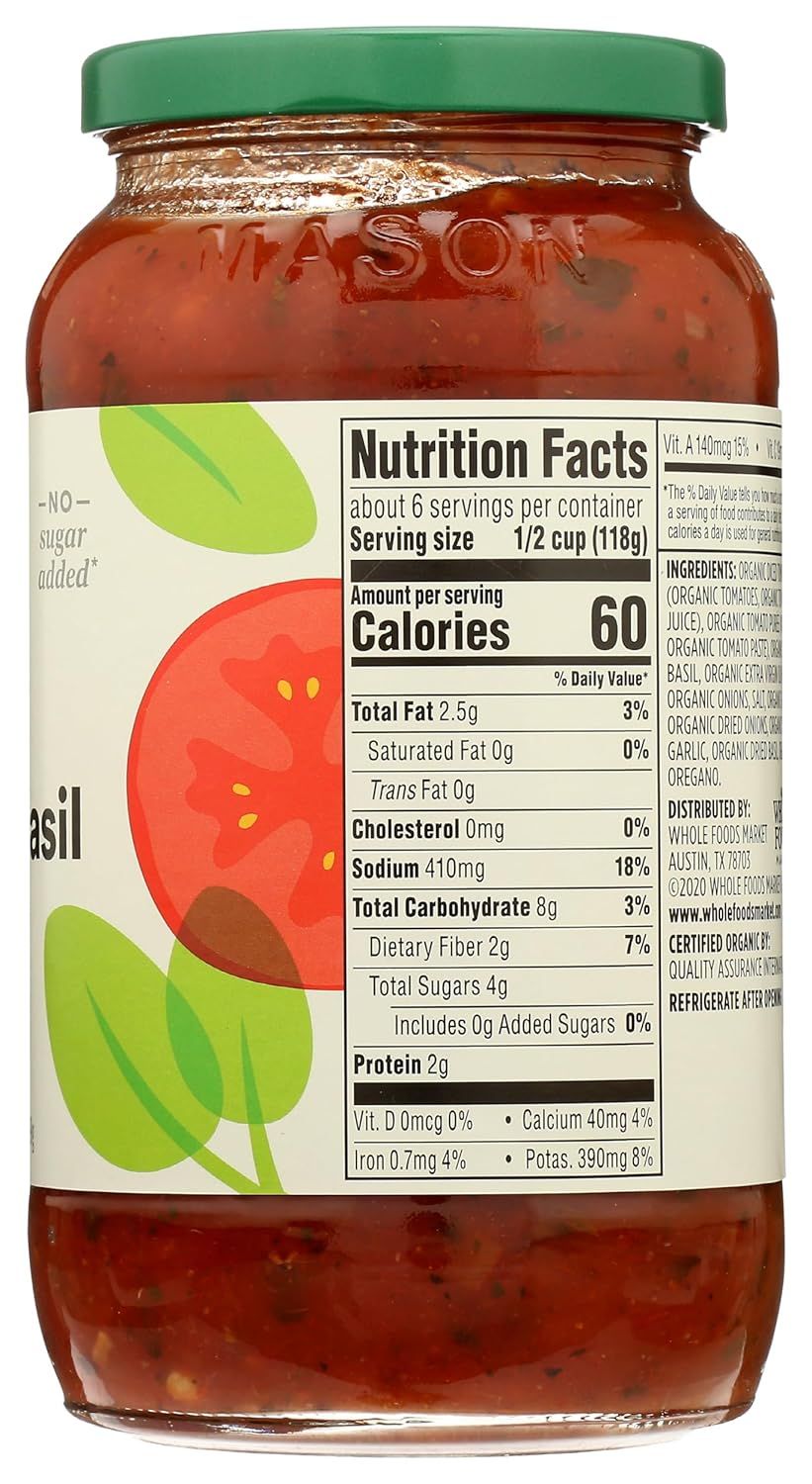 Displays the product in a clean, catalog-style format showing the jar with its nutrition facts label and packaging design, allowing shoppers to see exactly…