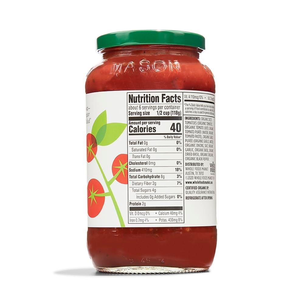 Displays the product in a clean, catalog-style format showing the jar with its nutrition facts label and branding, allowing shoppers to see the product as it…
