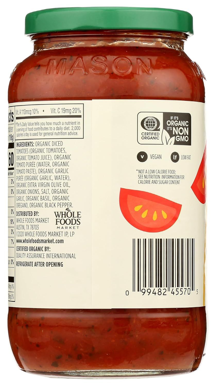 Provides a clean, catalog-style view of the product jar showing the label details, ingredients, and certifications for shoppers to examine the product…