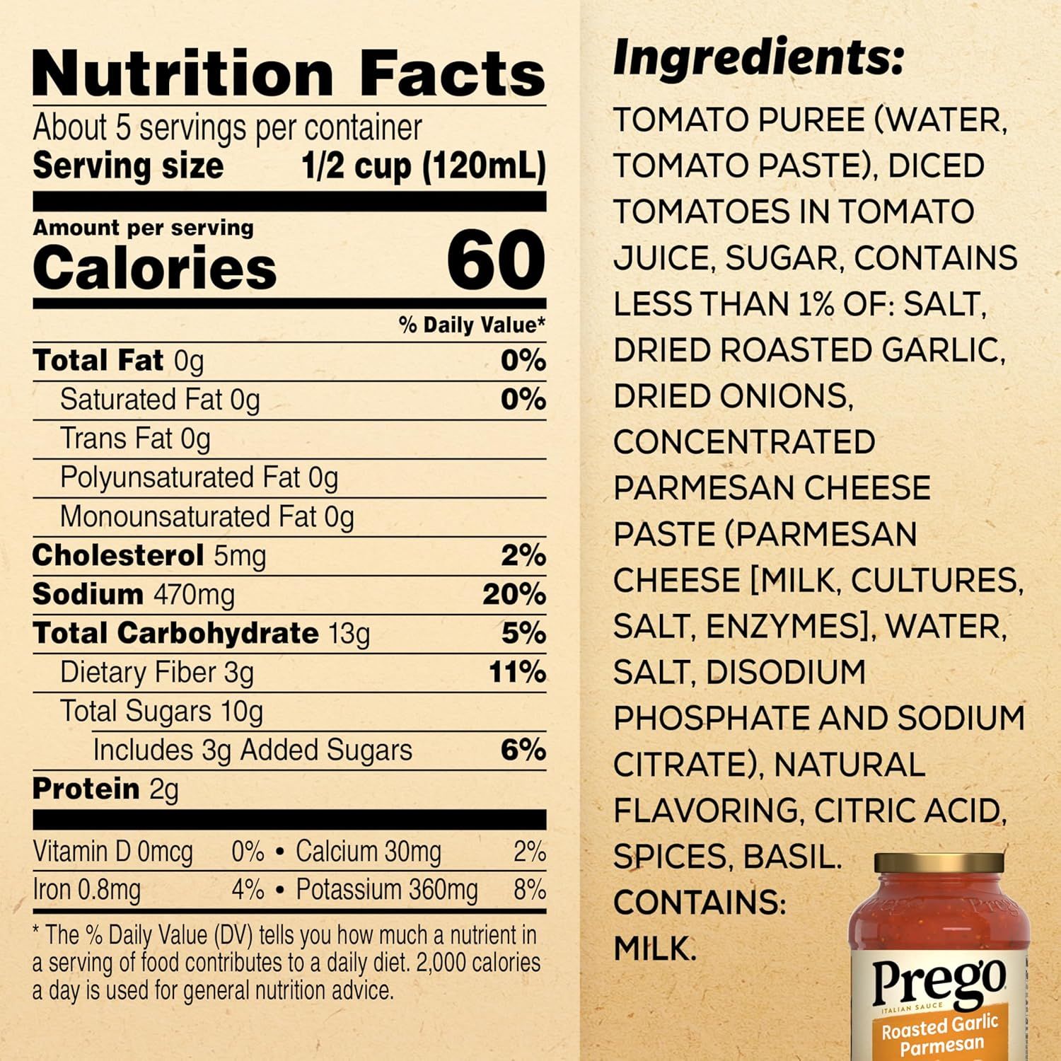 Provides detailed nutritional information and ingredient transparency to help shoppers make informed dietary decisions and understand what's in the product.