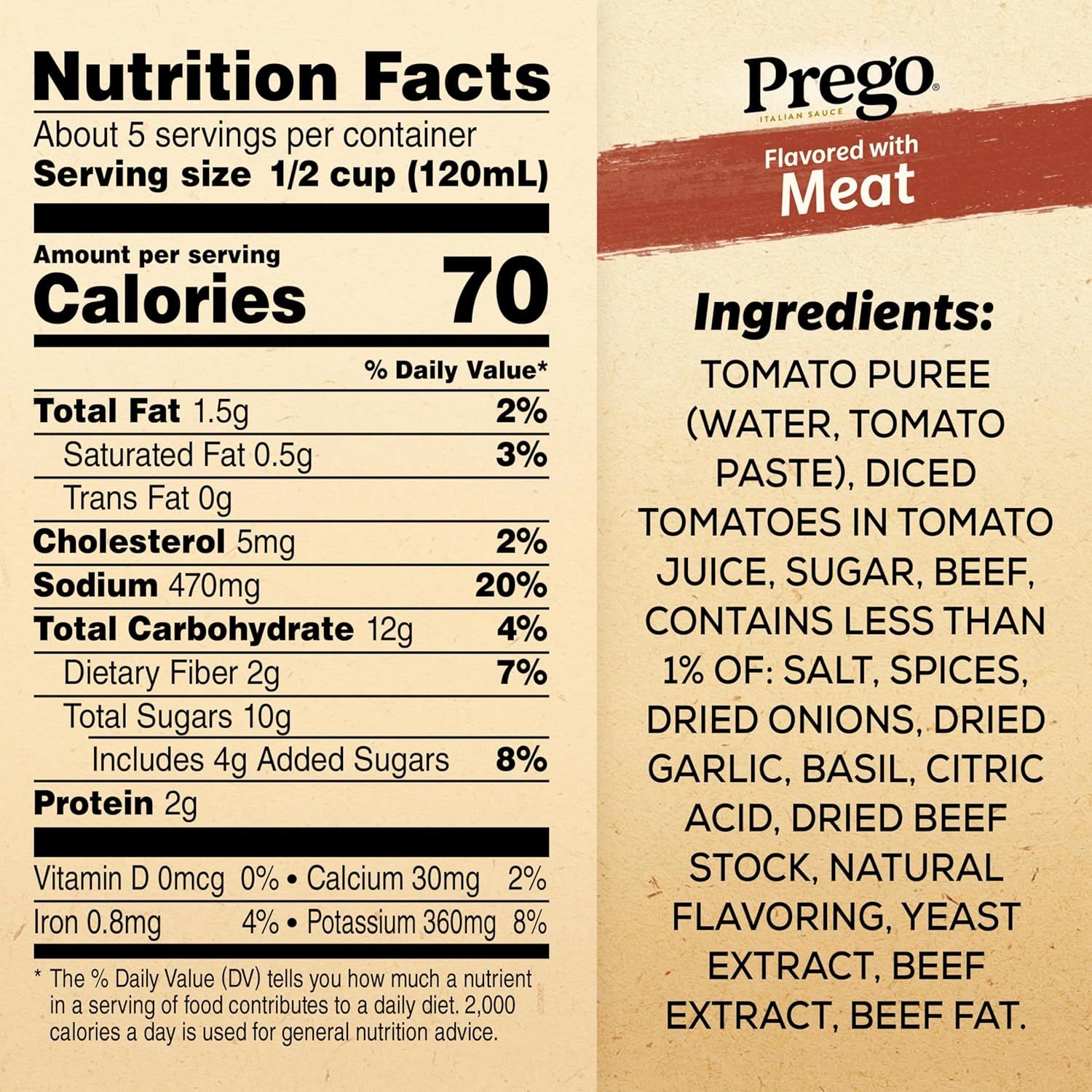 Provides detailed nutritional information and ingredient transparency to help shoppers make informed dietary decisions and understand what's in the product.