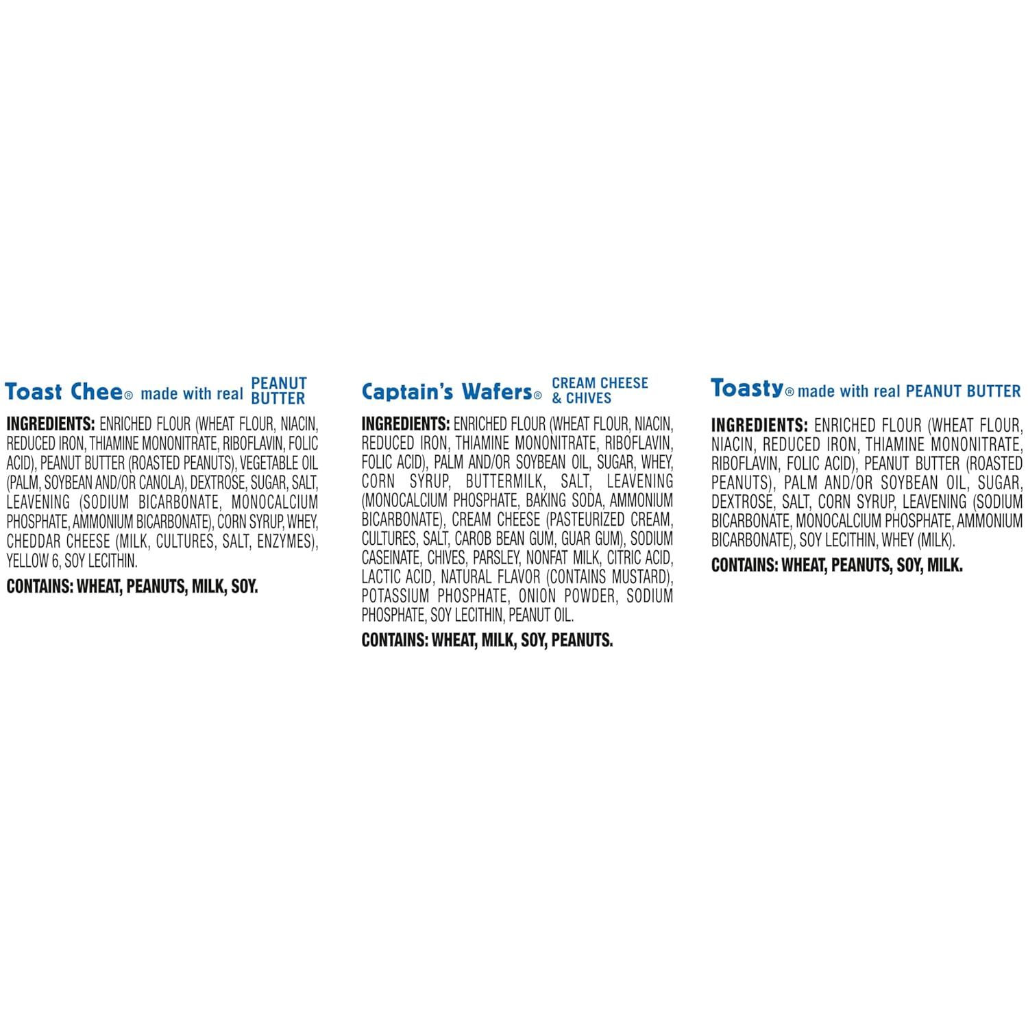 Displays the brand's product lineup with detailed ingredient lists to help shoppers compare options and make informed choices based on flavor preferences and dietary needs.