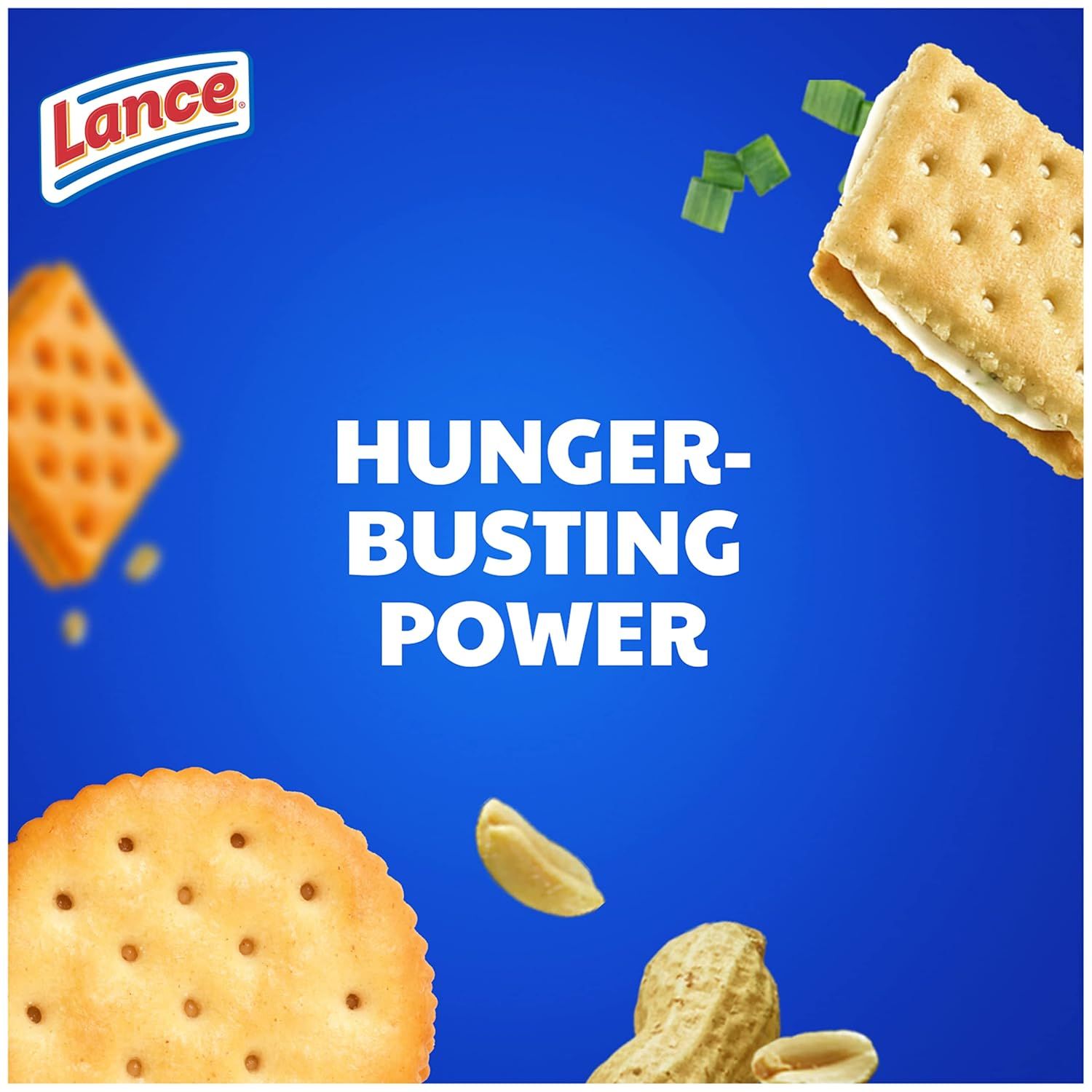 Communicates that the product is filling and satisfying, positioning it as an effective snack to curb hunger.