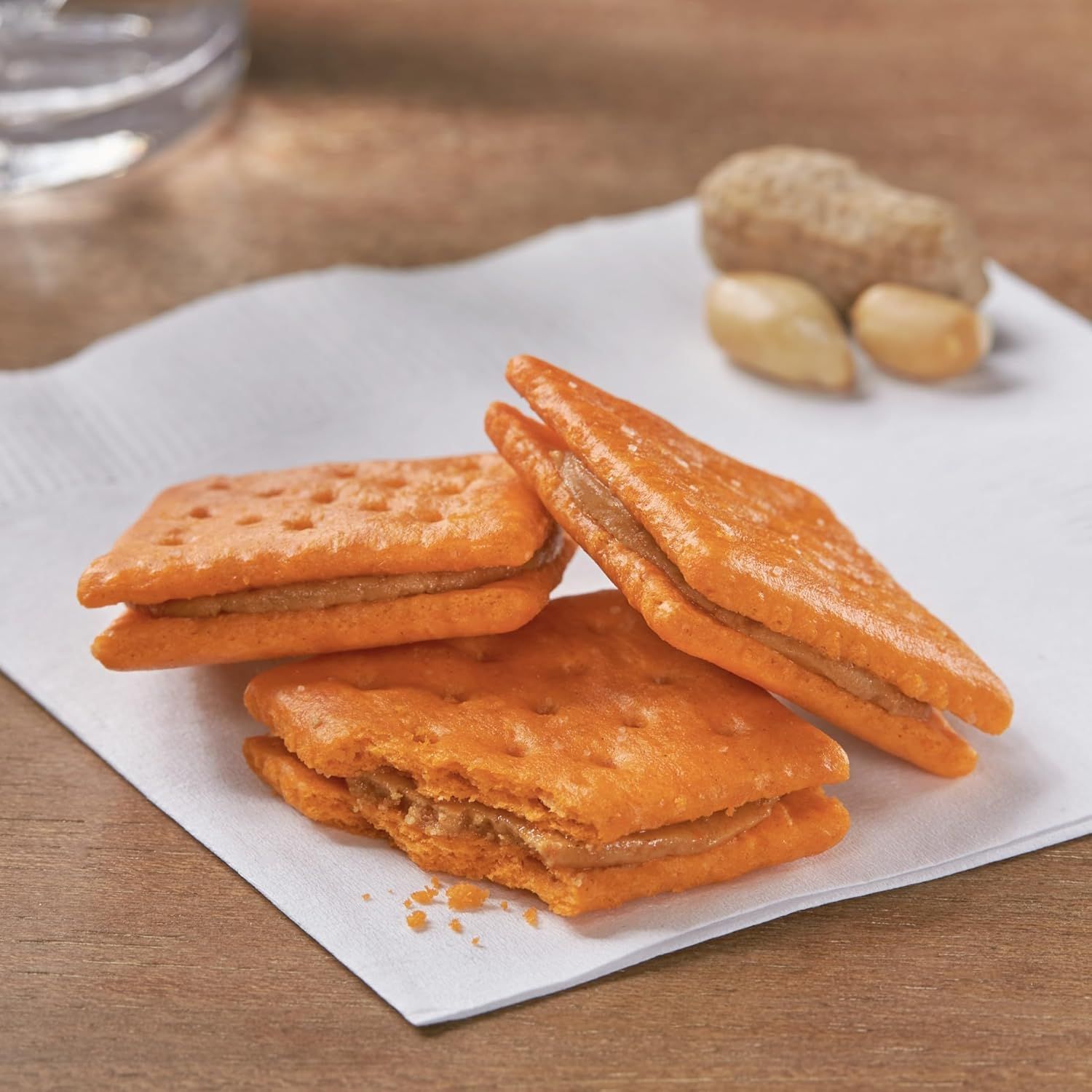 Shows the product in a natural, appetizing setting to help shoppers visualize the product as part of their everyday snacking or meal experience.