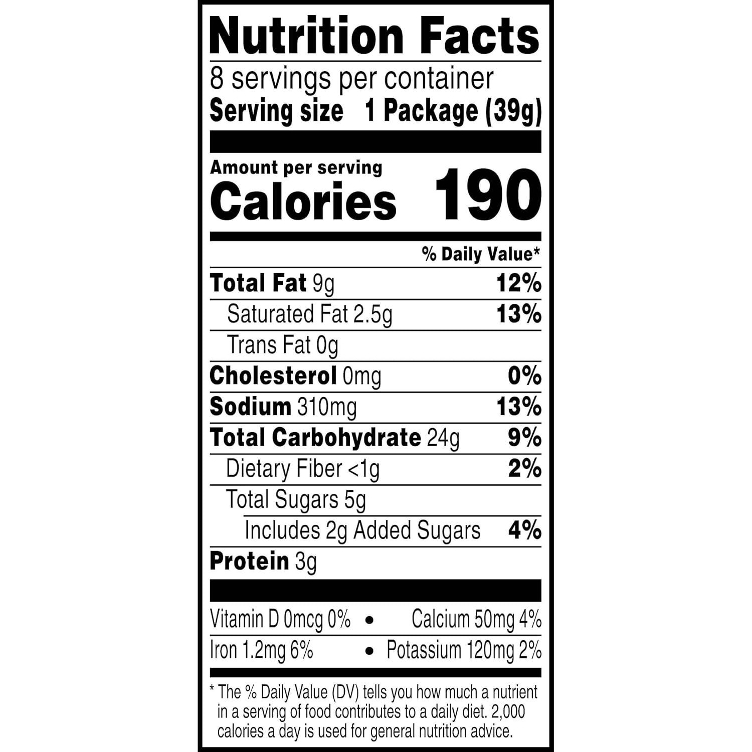 Provides complete nutritional facts to inform shoppers about calorie content, macronutrients, and daily value percentages, helping them make informed dietary…
