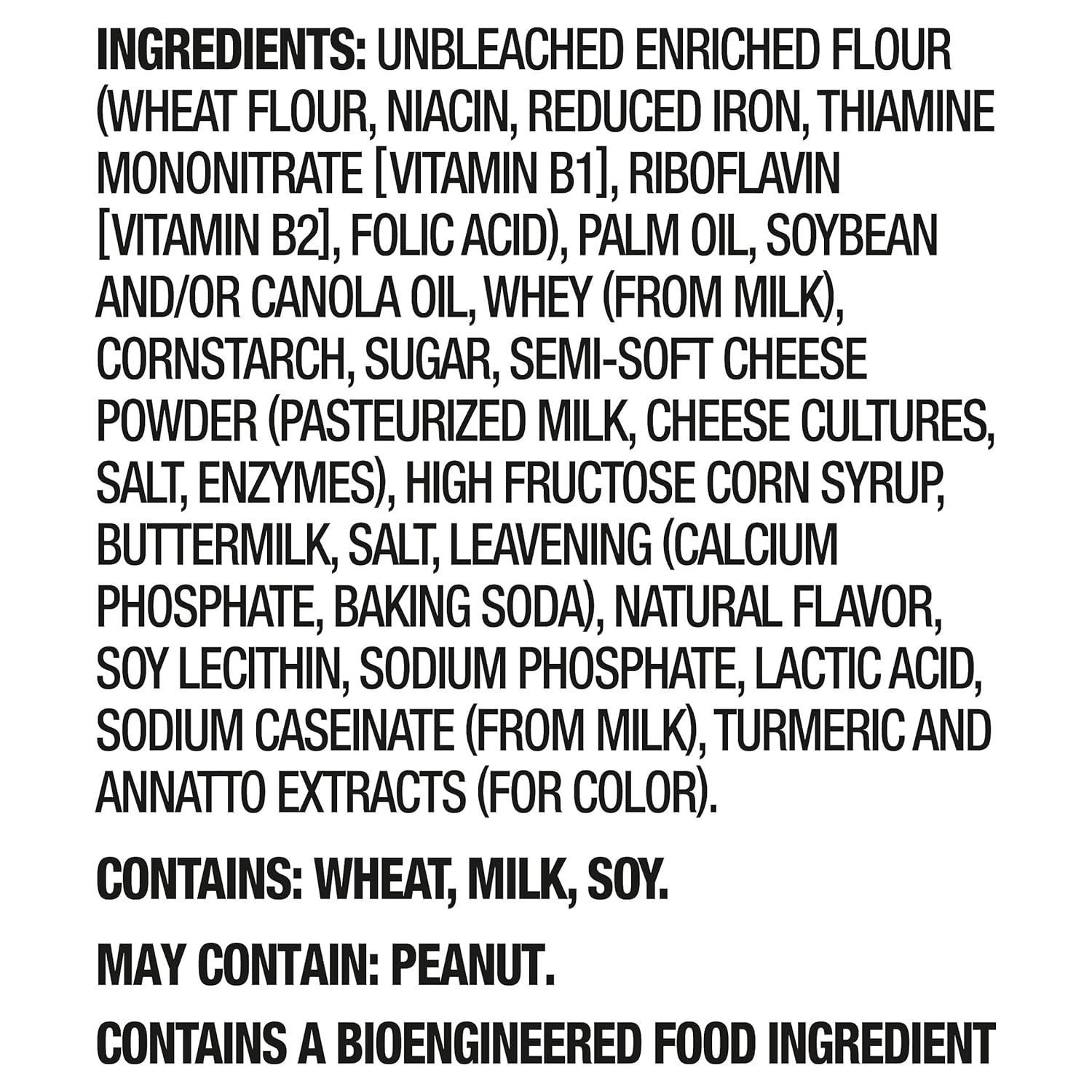 Provides complete transparency about what's in the product, including detailed ingredients, allergen warnings, and bioengineered food disclosure to help shoppers make informed dietary decisions.