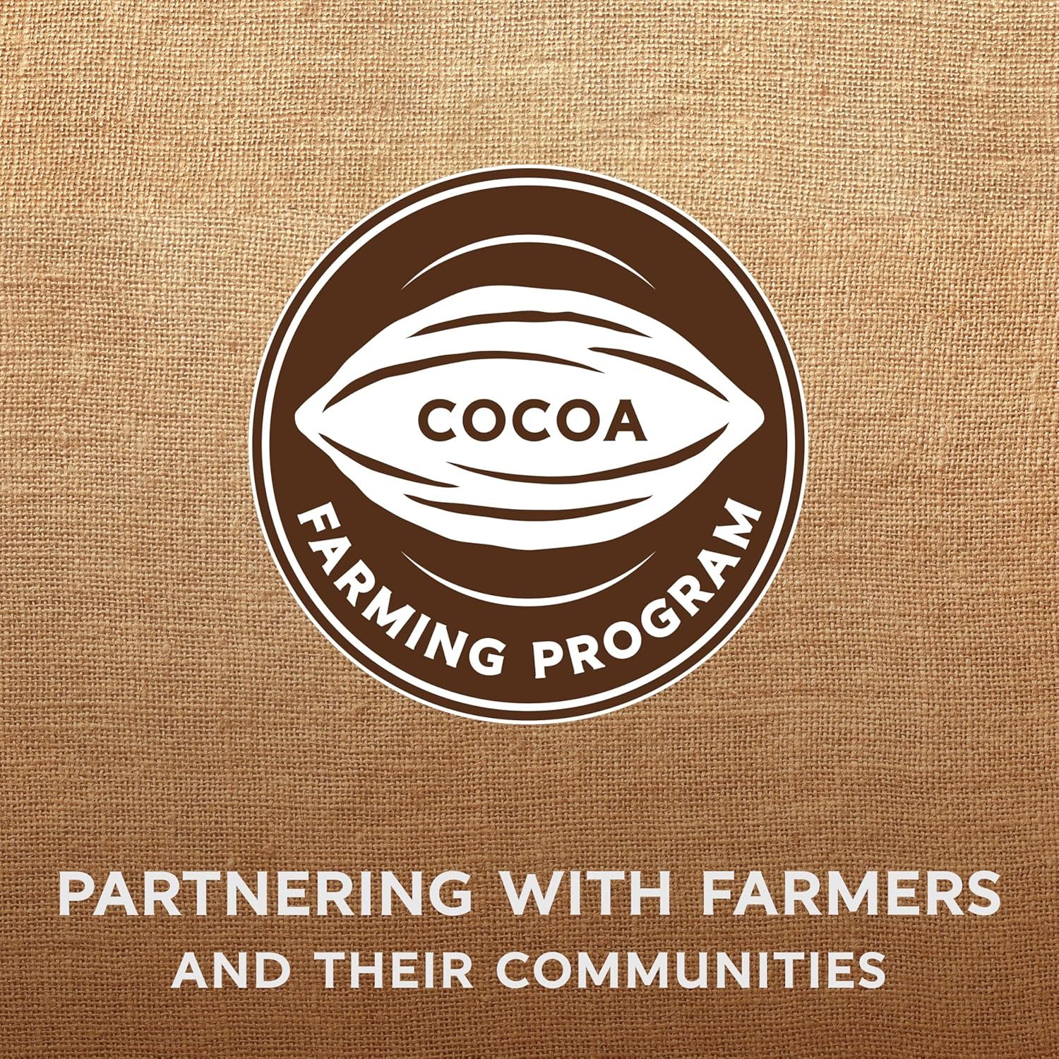 Communicates the brand's commitment to ethical cocoa sourcing and supporting farming communities, building trust and appealing to socially conscious shoppers.