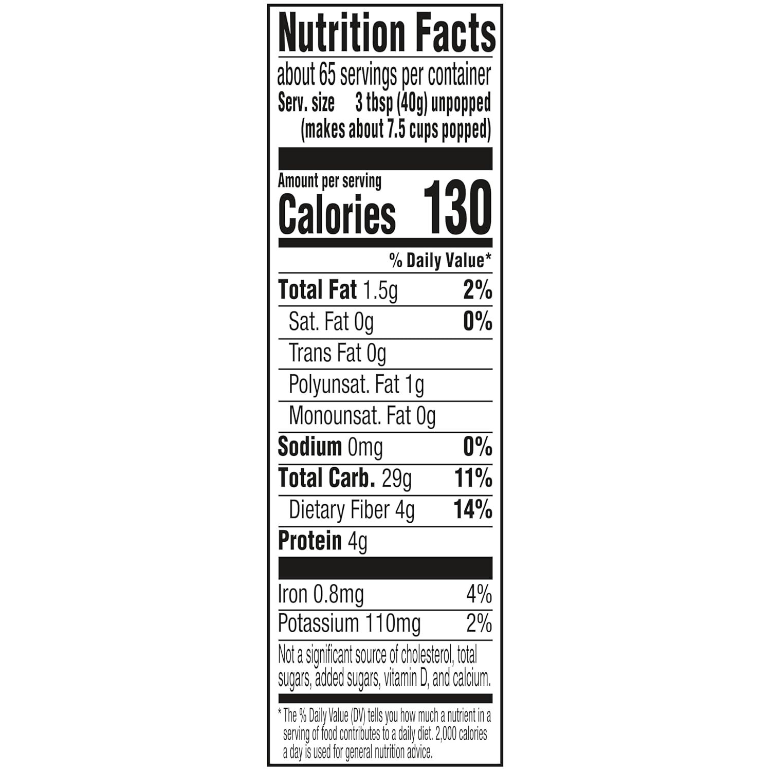 Provides detailed nutritional facts to inform shoppers about the product's health profile, emphasizing low sodium, low fat, and high fiber content.